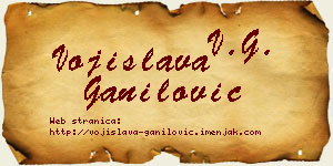 Vojislava Ganilović vizit kartica